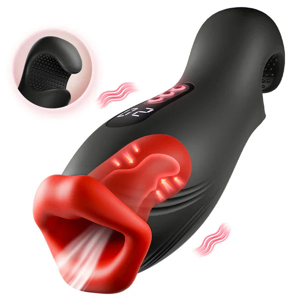 Enchantment - 9 Vibrations 4 Suctions Clamping Suction Oral Simulation Male Masturbator【❤️Discreet Shipping】