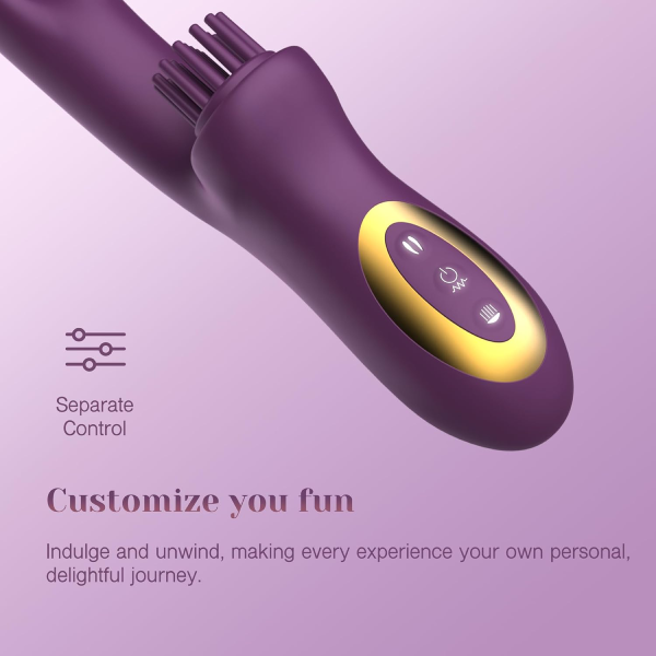 10 x 6 x 7 Modes Come-Hither Clitoral Tickling Rabbit Vibrator