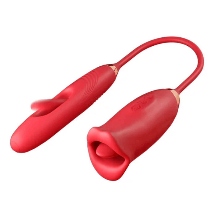 G Spot Flapping Vibrator with Kissing Function & Vibrating Tongue