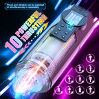 2024 New Male Masturbator: 10 Thrusting & 10 Vibrating Modes, LCD Display, Electric Penis Pump
