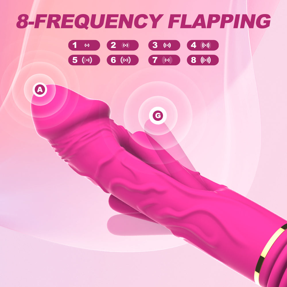 Revolutionary Flapping and Thrusting Dildo with Strong Suction Cup