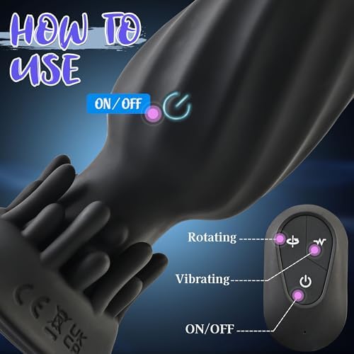 Rotating Anal Plug – 10 Vibration & Rotation Modes Prostate Massager with Tentacle Design & Remote Control