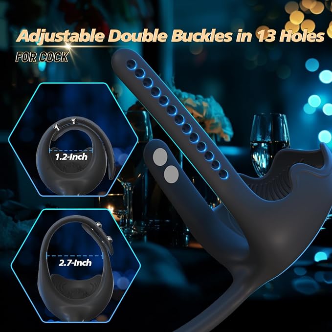 Prostate & Taint Stimulator - Adjustable Vibrating Cock Ring & Remote Control Anal Massager