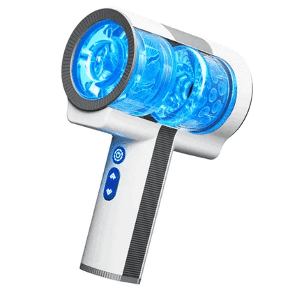 Double-Ended Handheld Vibrating Thrusting & Rotating Automatic Male Masturbator