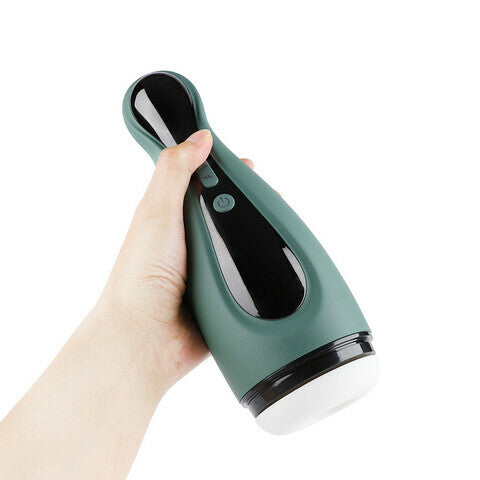 Dark_Green 6 Powerful Vibrating Modes Hands Free Masturbator
