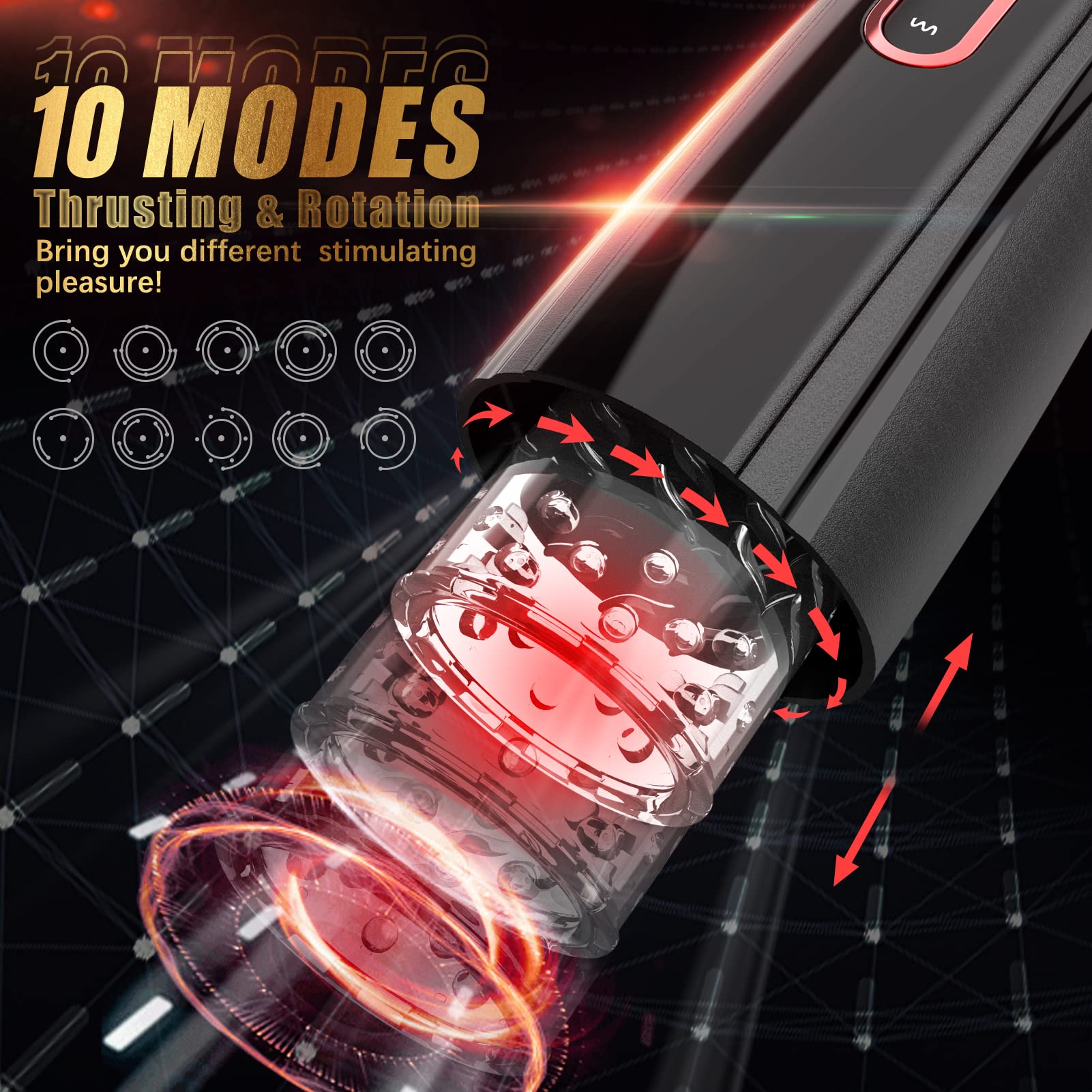 10 Powerful Thrusting Rotating Hands Free Blowjobsex Machine