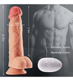 Thrusting Dildo Vibrator With 8 Telescopic & Rotation Frequencies Stimulator