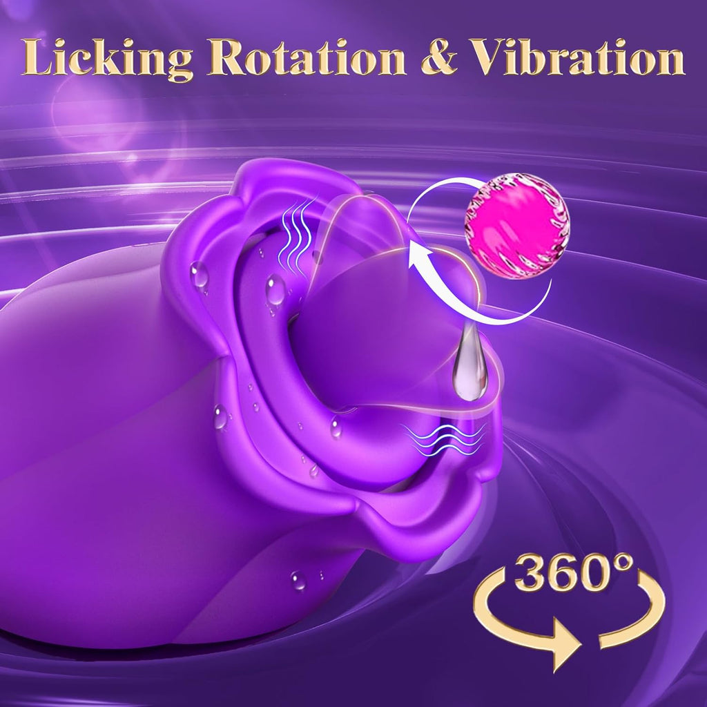 Sucking Vibrator - 3 in 1, Removable Cup, 360° Rotation G spot Vibrator with 9 Tongue Licking & Vibration & 3 Suctions
