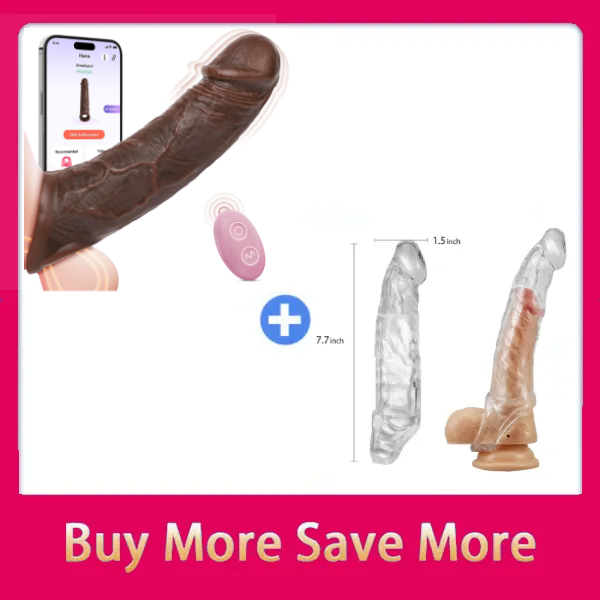 Vibrating Penis Sleeve + 7.8”Clear Penis Sleeve