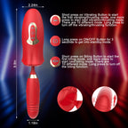10 Vibration Thrusting & 10 Kissing Biting Modes Thrusting Rose Sex Toy Vibrate
