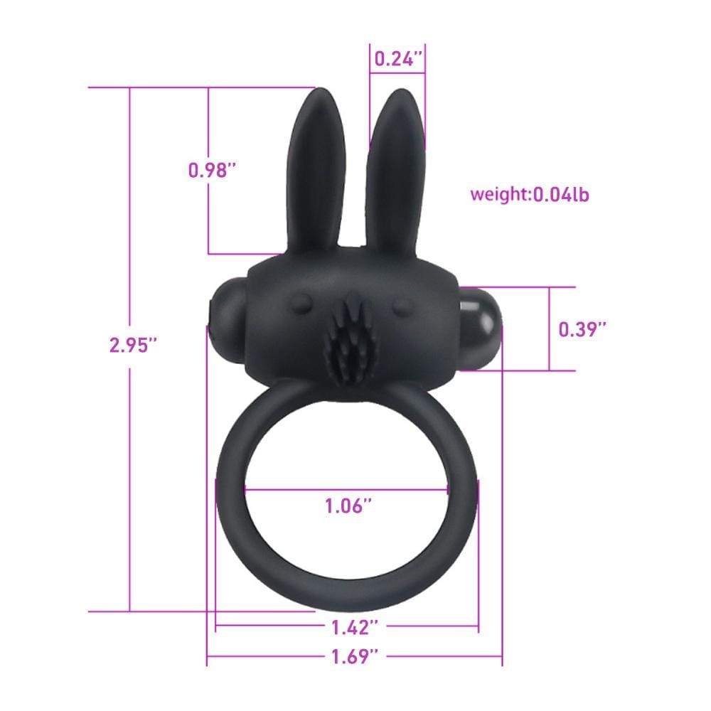 Rabbit Silicone 1 Vibration Cock Ring for Male and Couples