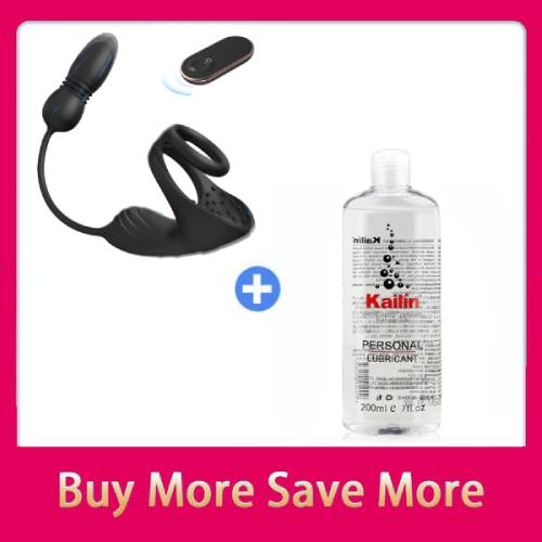 9 Thrusting & Vibrating Prostate Massager with Dual Cocking Rings Testicular Stimulator