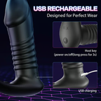 10 Vibrating 3 Thrusting Remote Control Anal Vibrator