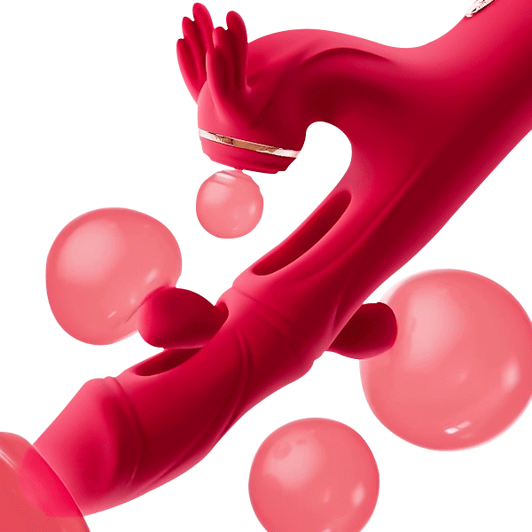 Eveandlove Double Tongue Licking & Vibrating Dildo - 7 Flapping Modes & 10 Vibrations for G-Spot & Clitoral Stimulation