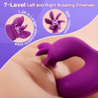 Seraphina 3 Telescopic Vibration 7 Rotating Heating Bendable Vibrator for Clitoral and G-spot Stimulation