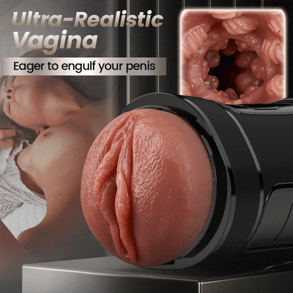 Challenger - 10 Vibrations, 5 Suctions, Ultra-Realistic Vagina, Simulated Masturbator, Star-starring identical mold production [free of tax]【❤️Discreet Shipping】