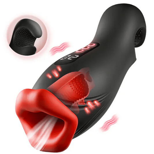 Enchantment - 9 Vibrations 4 Suctions Clamping Suction Oral Simulation Male Masturbator【❤️Discreet Shipping】