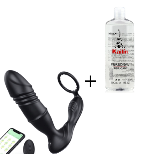 Mason APP/Controller & 9-Telescopic/Vibration & Penis Ring Locking Prostate Massager