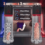 9 Vibrating 9 Sucking Male Masturbator Penis Enlargement Pump