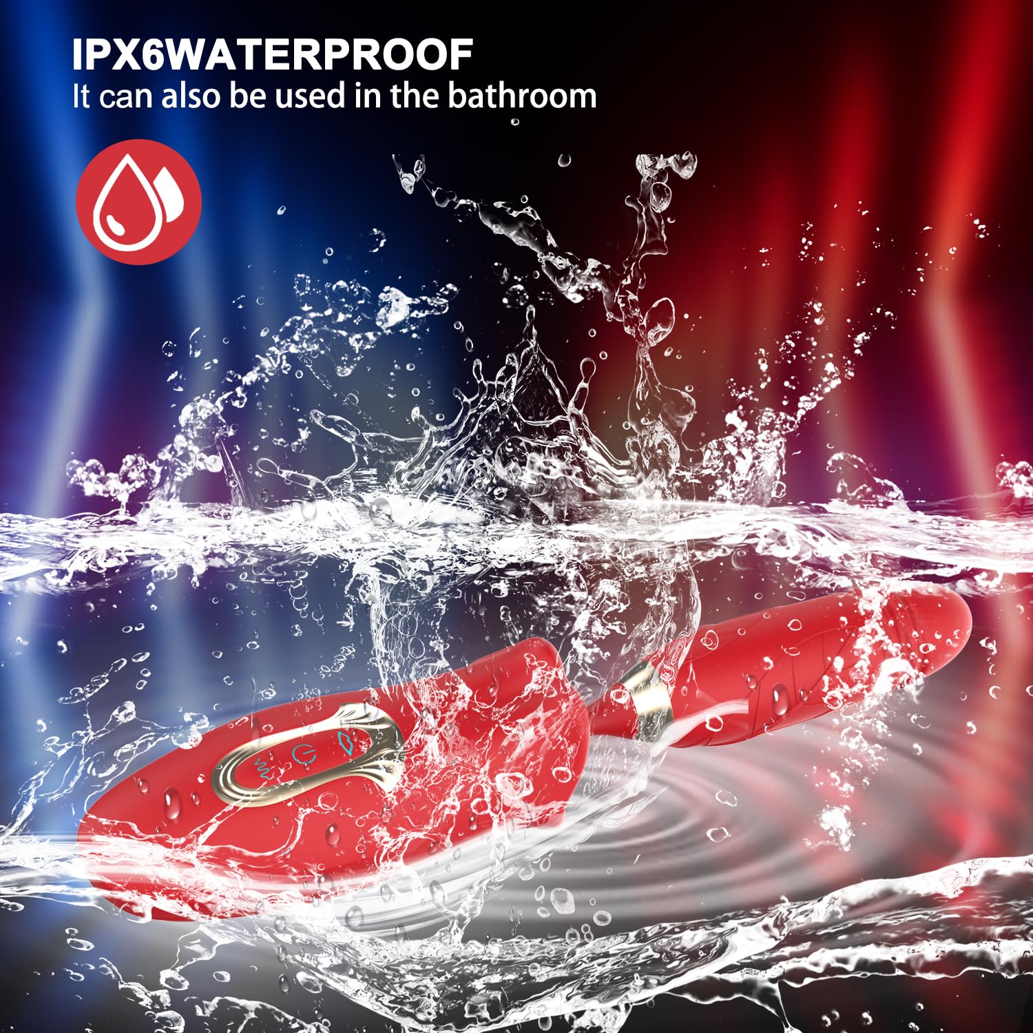 10 Vibration Thrusting & 10 Kissing Biting Modes Thrusting Rose Sex Toy Vibrate