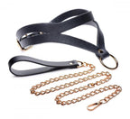 Sexbuyer Black And Gold Collar With Leash Kit