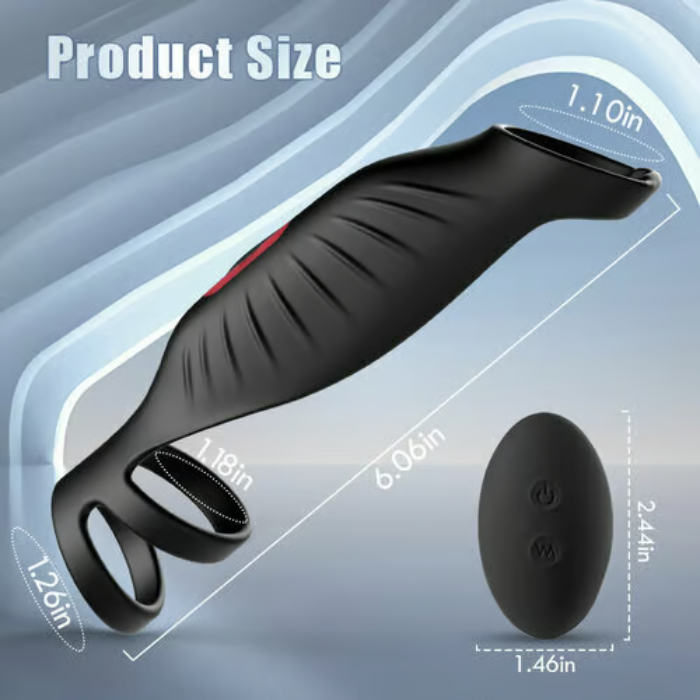 Pleasure Fusion Pro 9 Vibration Modes Efficient&Flexible Cock Ring
