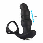 2 in 1 3 Thrusting 7 Vibrations Anal Massager with Cock Ring
