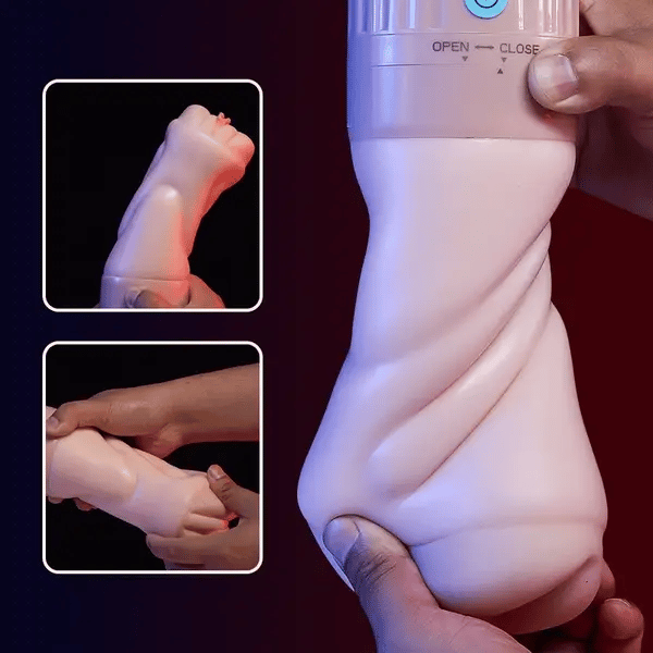 Beate - 5 Sucking Oral Swallowing 10 Vibrating Massage Training Masturbation Cup,Star-starring identical mold production [free of tax]【❤️Discreet Shipping】