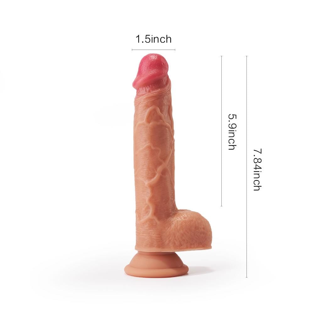 8 Frequency 3 Functions Wearable Remote Control Suction Cup Realistic Dildo