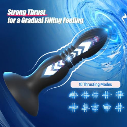 Super Strong Suction Cup Remote Control Thrust Vibration, Anal Trainer for Men, Women & Couples