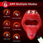 Penis Ring Tongue Design with 9 Vibration Modes Male Couples Sex Toys Clitoral Vibrator