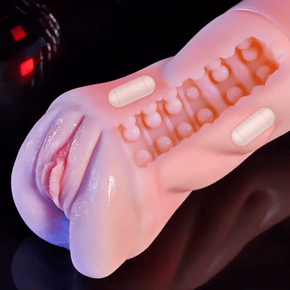 Beate - 5 Sucking Oral Swallowing 10 Vibrating Massage Training Masturbation Cup,Star-starring identical mold production [free of tax]【❤️Discreet Shipping】