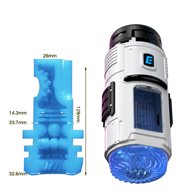 Space Ship Super Sucking Vibrating Telescopic Rotating Male Masturbator