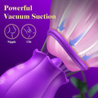 Sucking Vibrator - 3 in 1, Removable Cup, 360° Rotation G spot Vibrator with 9 Tongue Licking & Vibration & 3 Suctions