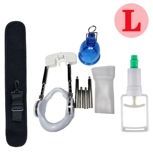 Penis Enlargement Set With Hanger, Belt, Stretcher, Vacuum Pump, And Masturbator For Men'S Sexual Enhancement