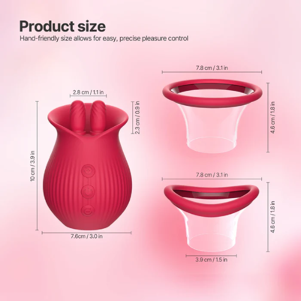Tongue Magic: Interchangeable Clitoral & Nipple Sucker with 3-in-1 Pleasure Functions
