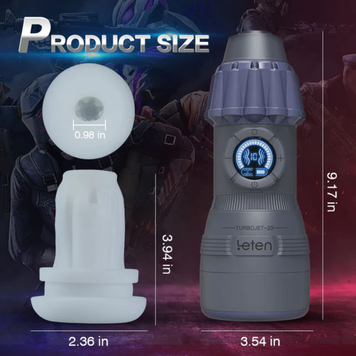 10 Sucking 10 Vibrating Sexy Female Moaning and LCD Display Masturbator