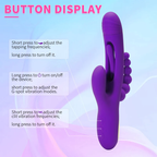Triple Bliss Rabbit Tapping G-spot Vibrator with Anal Beads for Triple Stimulations