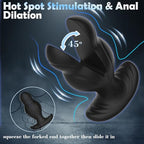 8 Electric Shock & Vibrations Remote Control Large Anal Plug Vibrator
