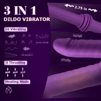 Powerful 3-IN-1 Heating Thrusting Vibrating Dildo 11.81in