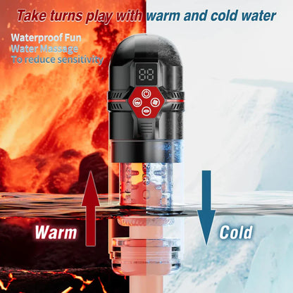 Superbuyg™Male Masturbator Penis Pump – 12-Level Vacuum, 7-Mode Thrusting, Rotating, Vibrating & Sucking with LCD Display,Star-starring identical mold production [free of tax]【❤️Discreet Shipping】