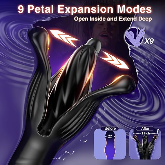 9 Tension Shock Flapping Thrusting Vibrating Cock Ring Anal Vibrator Dildo