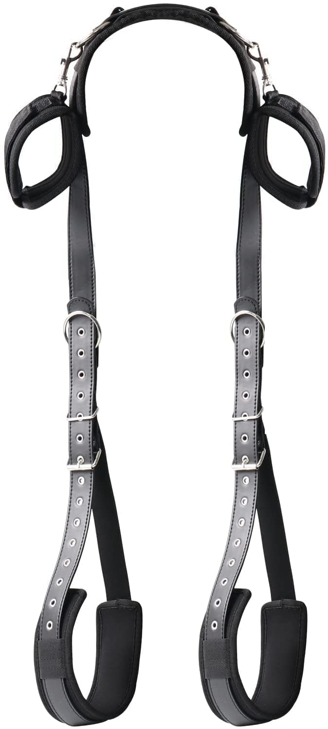 Adjustable Wrist Thigh Restraint Ropes and Soft Tie Set, Portable SM Games Sex Toys for Couples Restraints Kit Unisex