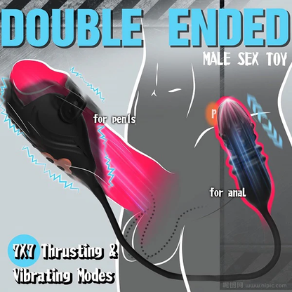 7 Thrusting 7 Vibrating Prostate Massager & Penis Vibrator For Men Couple Sex Toy