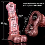 8.07in Horse Penis Extender Sleeve – Realistic Silicone Enlargement Sleeve with Cock Ring for Men (Brown)
