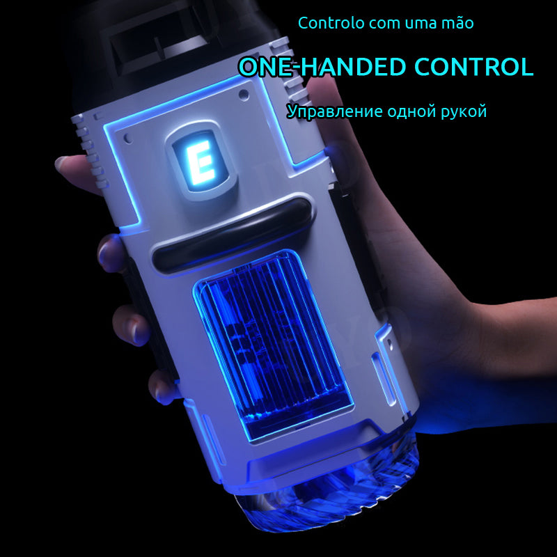 Space Ship Super Sucking Vibrating Telescopic Rotating Male Masturbator