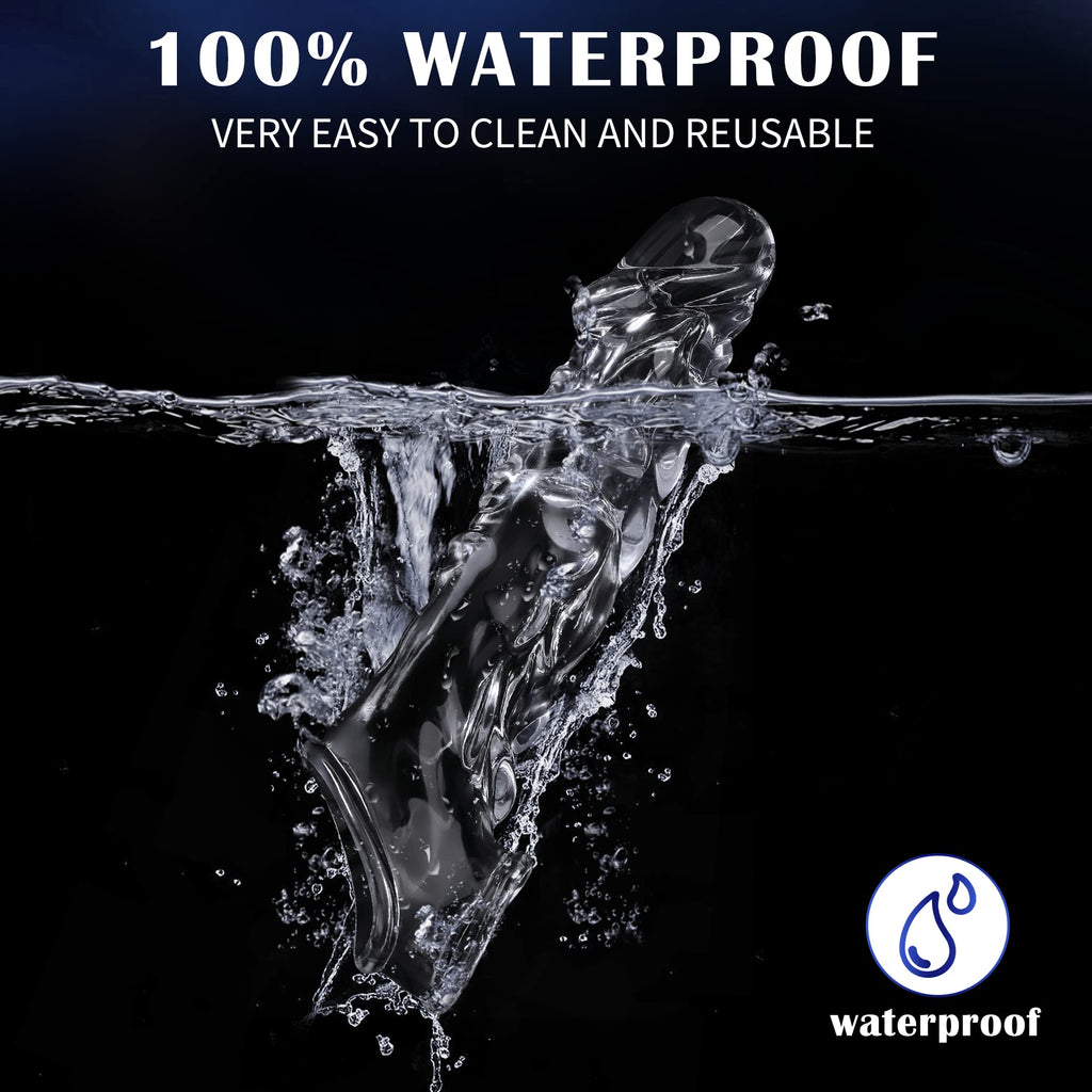 3.6 inch Clear Reusable Penis Sleeve with Vibrator Penis Ring