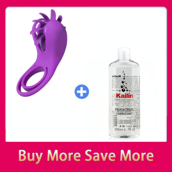 Roxy - Licking Sex Toy & Vibrating Dual Penis Ring