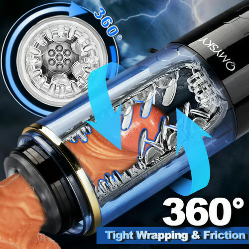 [Limited Time Special] Swordsman 10 Thrusting Spinning Suction Cup Hands Free Masturbator