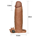 LOVETOY 7.9 Inch Thicker Longer Vibrating Realistic Penis Extension Sleeve